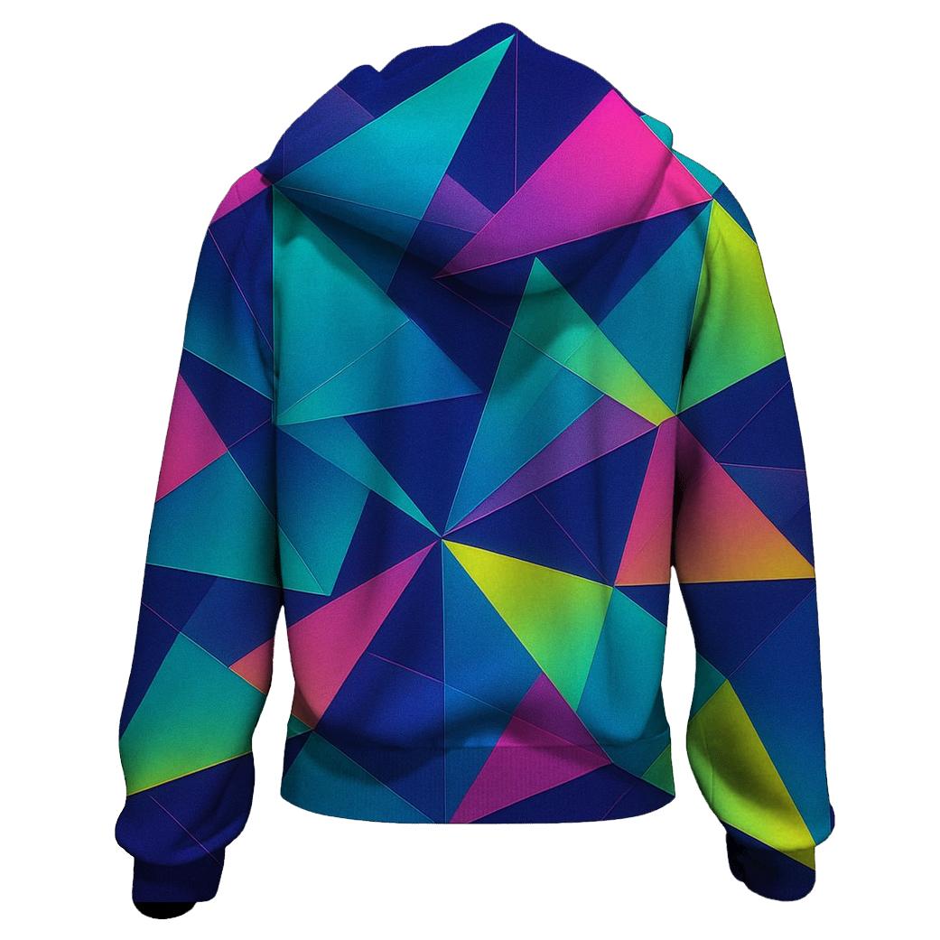 Retro Prism Triangles zip-up hoodies