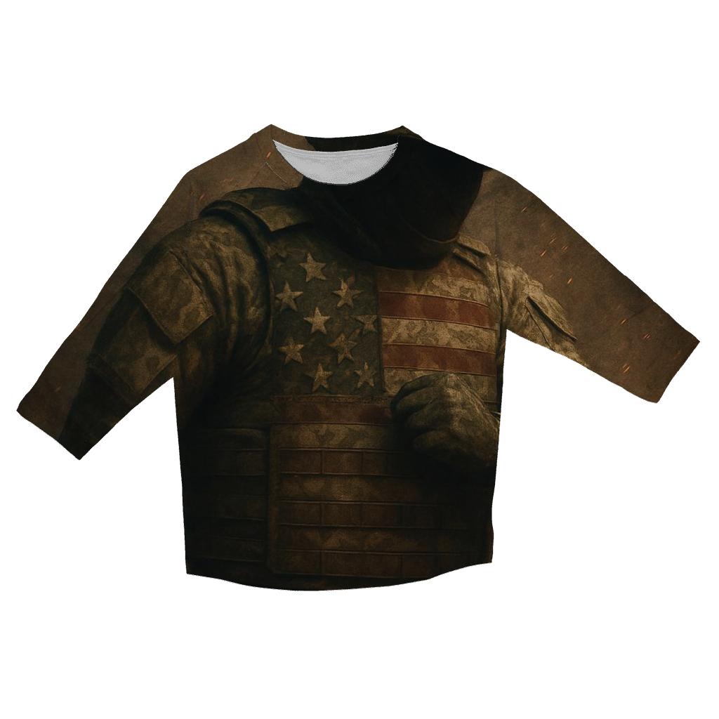 Camouflage Stars designer 3/4 sleeve blouses