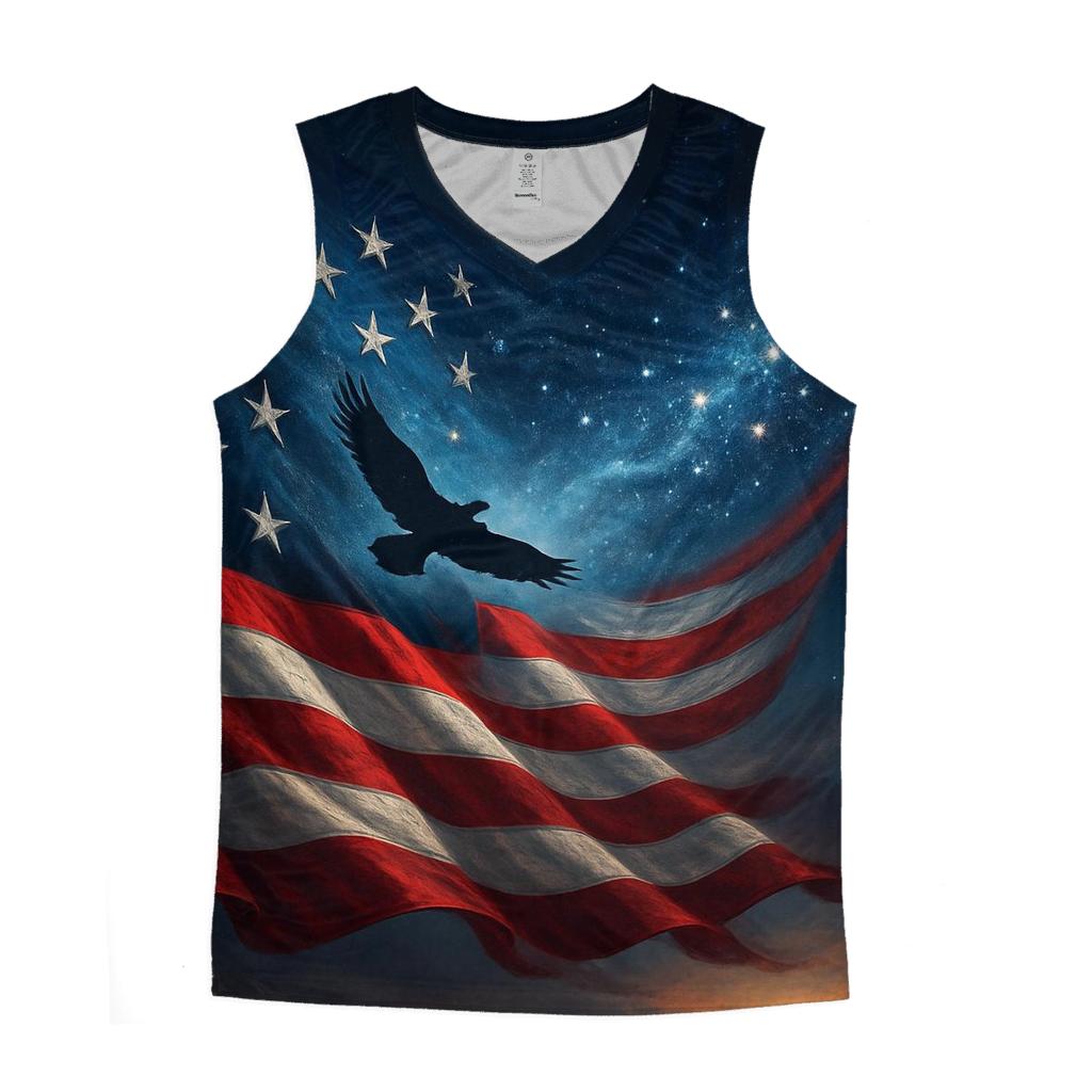 Celestial Stripes sports performance tank tops