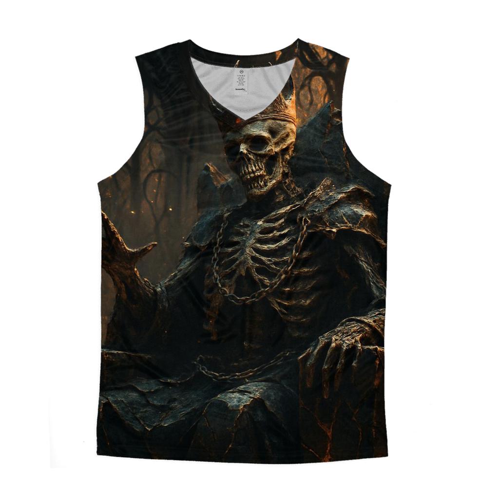 Throne Of Ashen Kings graphic print tank tops