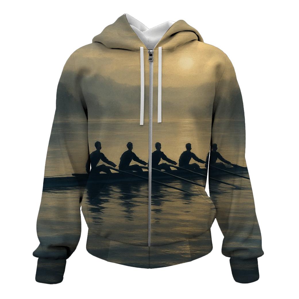 Rowing Dawn Rhythm premium hoodies