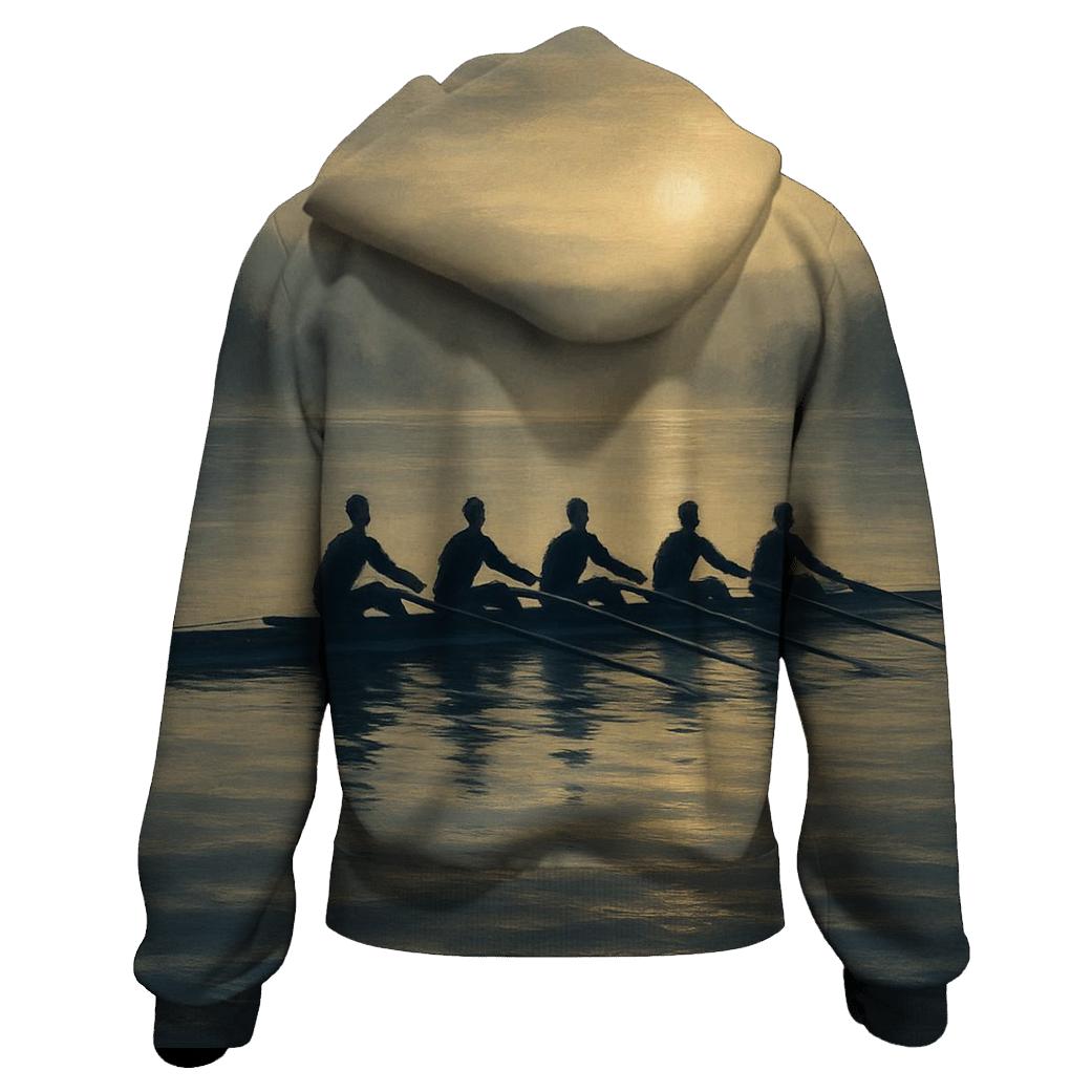 Rowing Dawn Rhythm premium hoodies