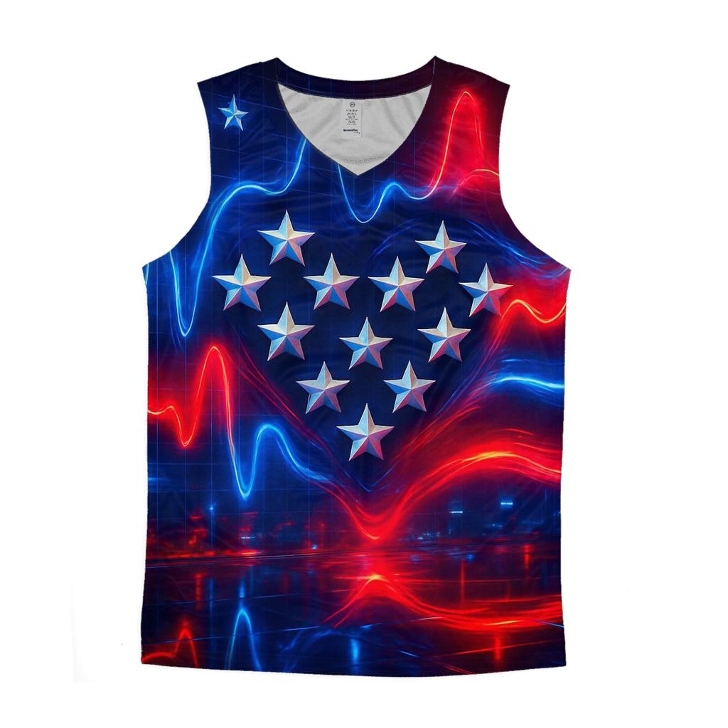 Patriotic Pulse casual summer tank tops