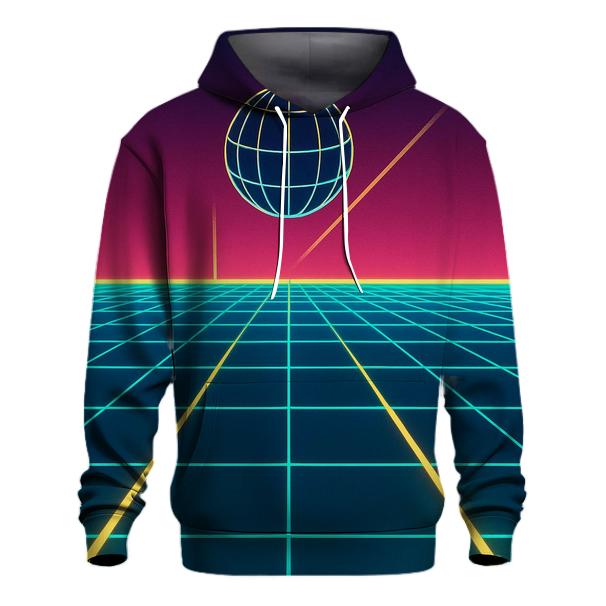 Laser Grid Horizon embroidered hoodies
