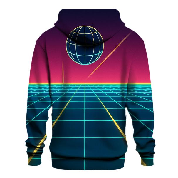 Laser Grid Horizon embroidered hoodies