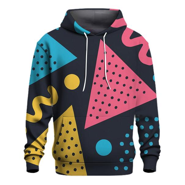 Memphis Neon Collage embroidered hoodies