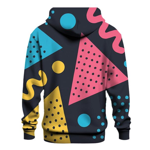 Memphis Neon Collage embroidered hoodies
