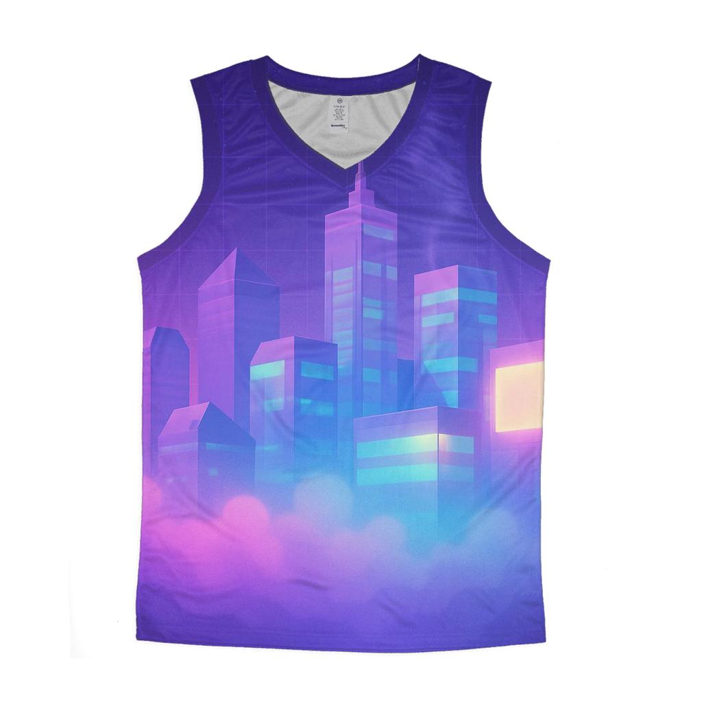 Vaporwave Skyline Drift stylish racerback tanks