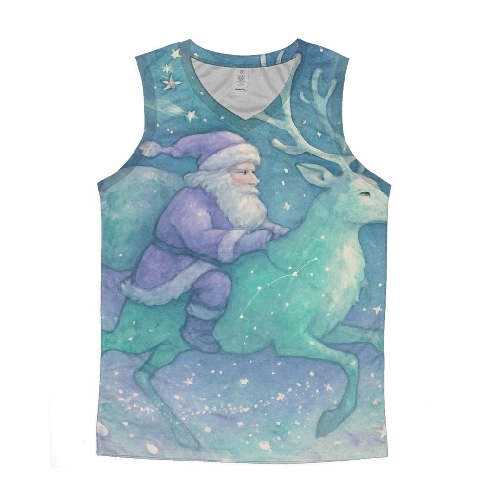 Starlight Reindeer Rider Santa custom tank tops