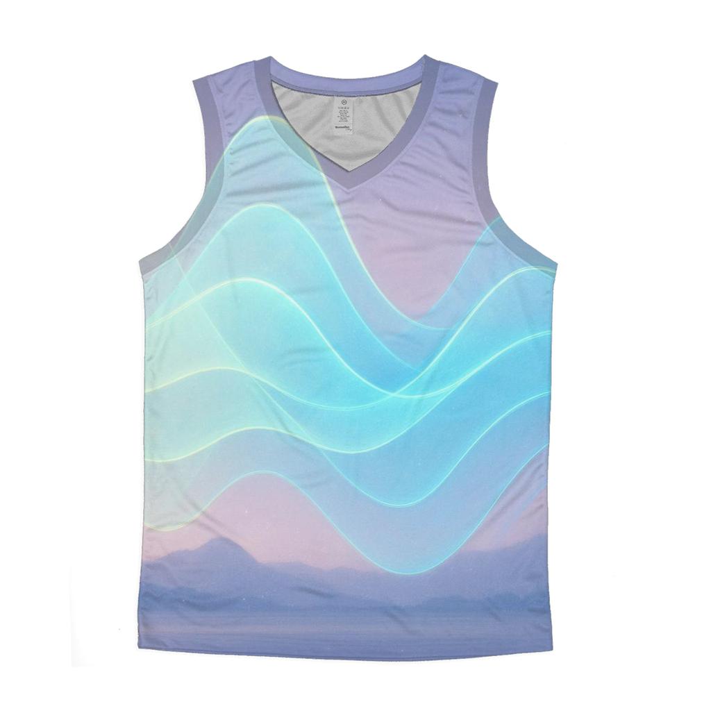 Mint Twilight Echoes graphic print tank tops