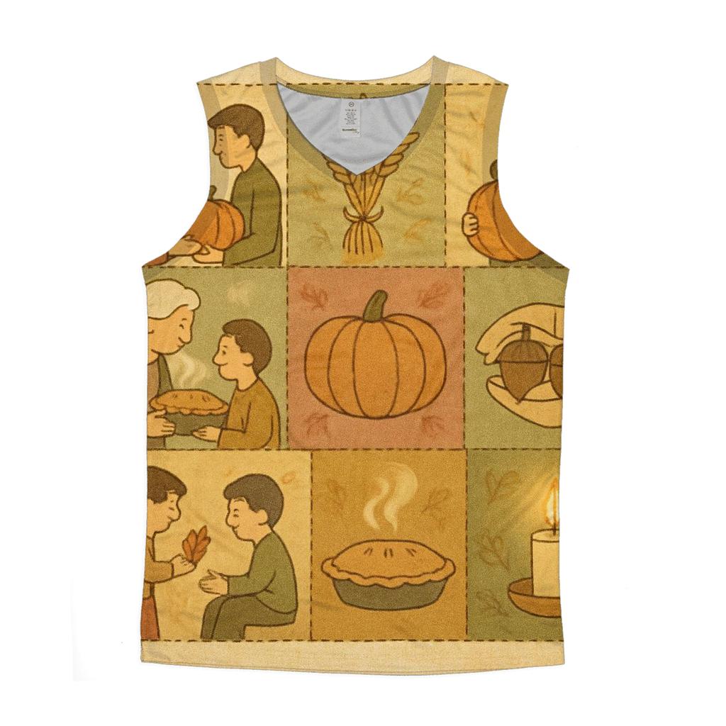 Gratitude Quilt Mosaic cotton sleeveless tops