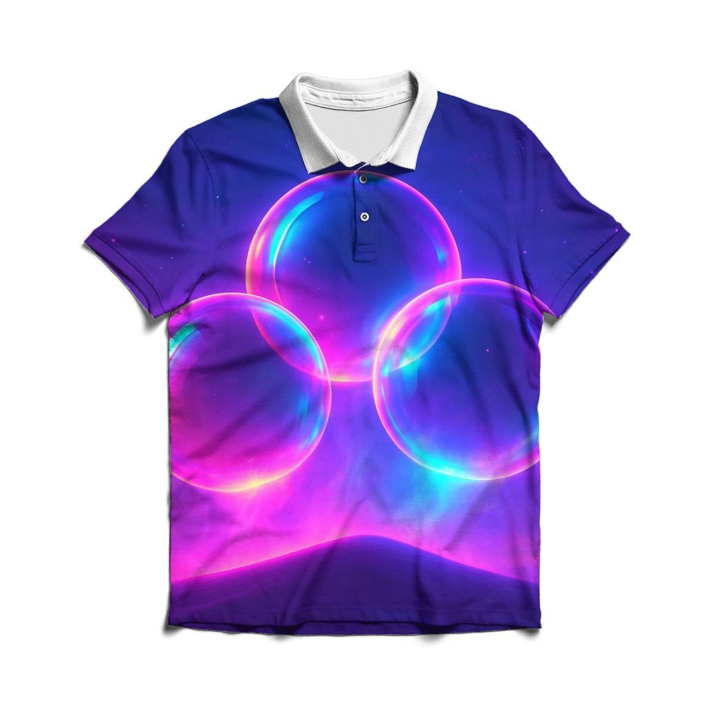 Neon Orb Horizon casual sports polo shirts