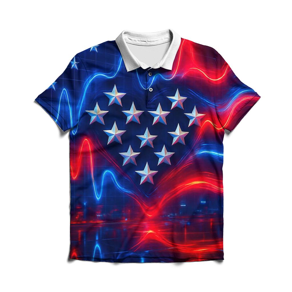 Patriotic Pulse designer slim fit polos