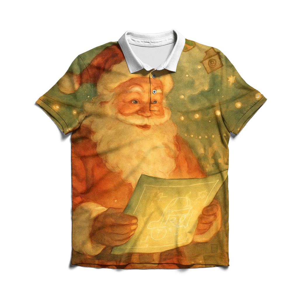 Workshop Night Shift Santa premium cotton polo shirts