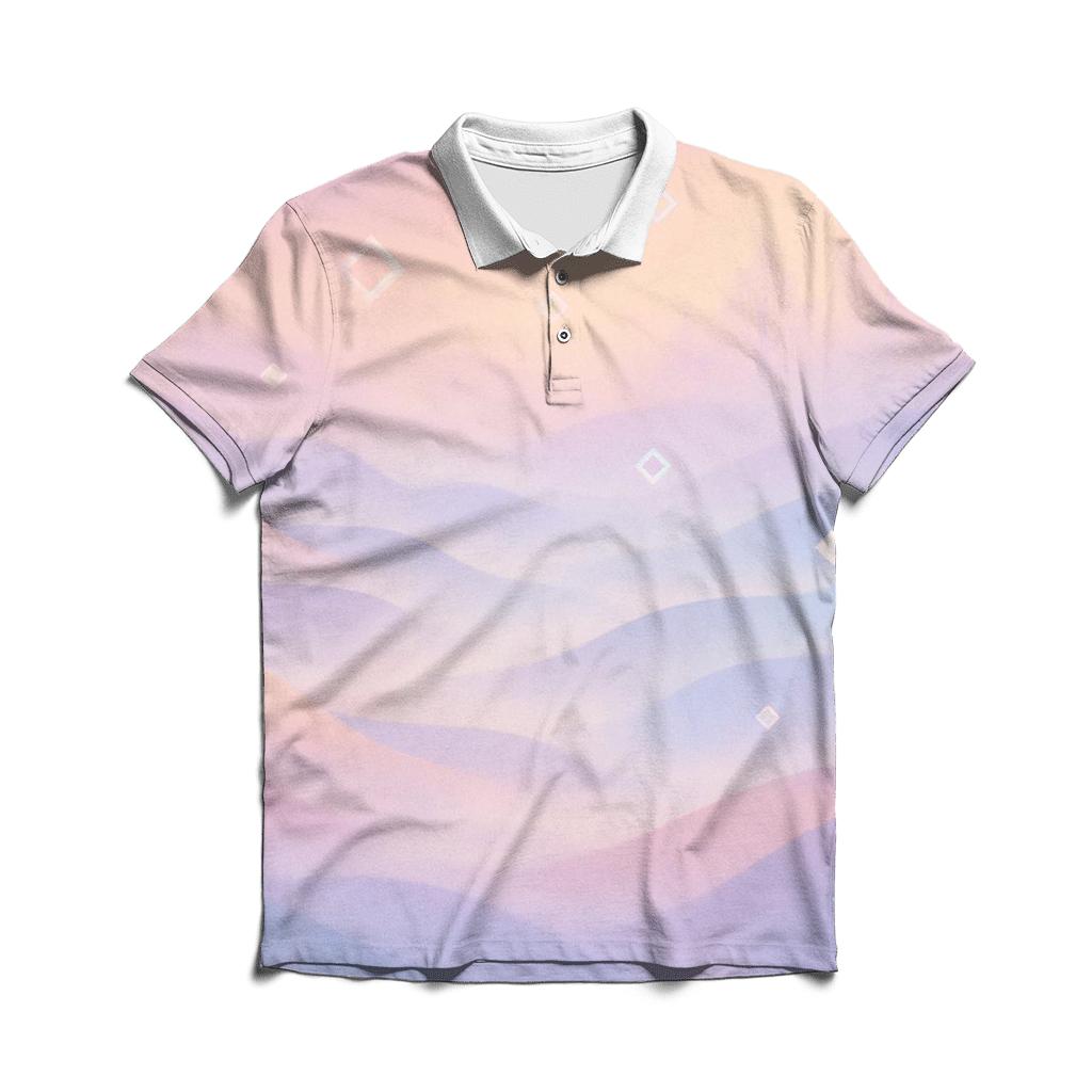 Pastel Mist Valley designer slim fit polos