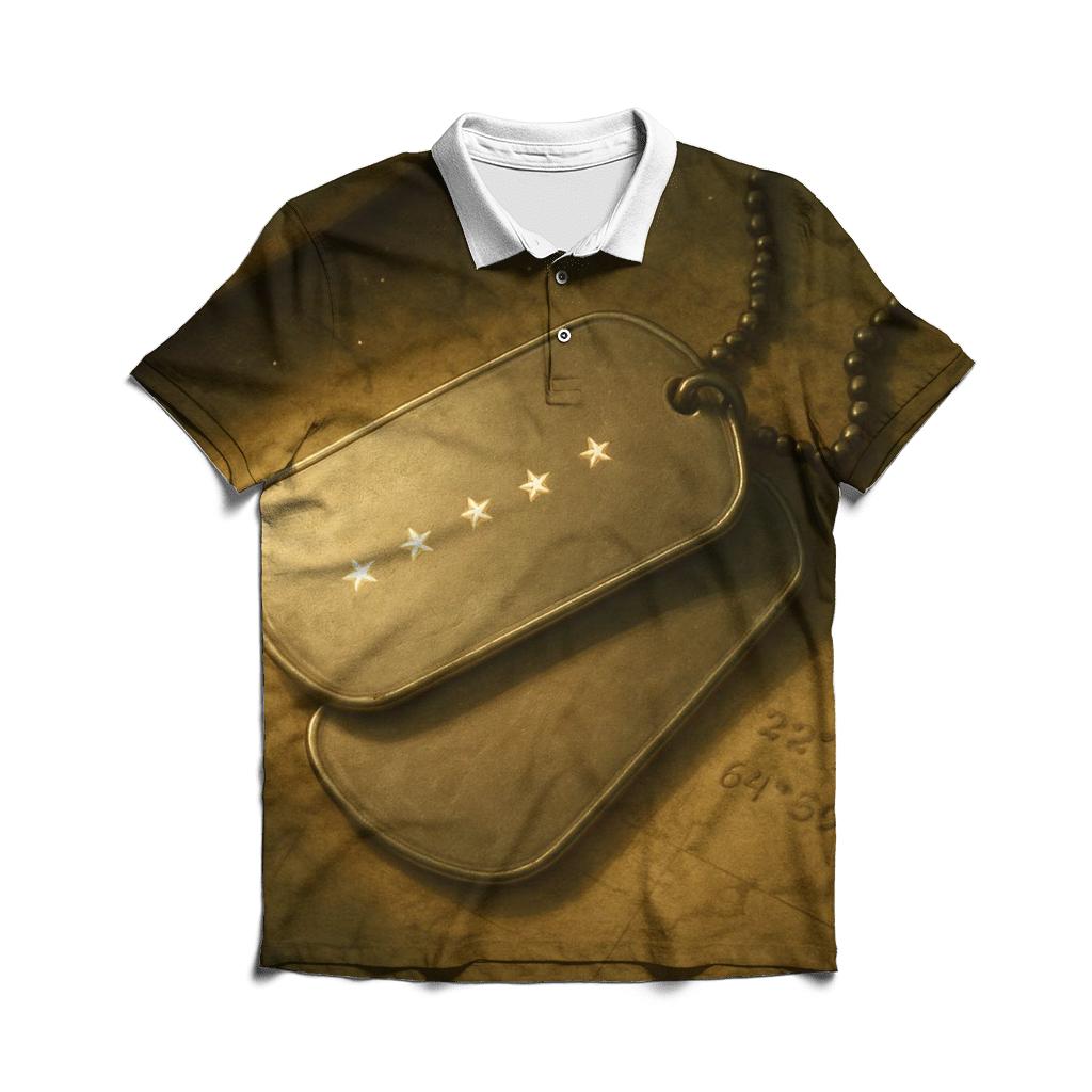 Dog Tag Memory Light custom polo shirts