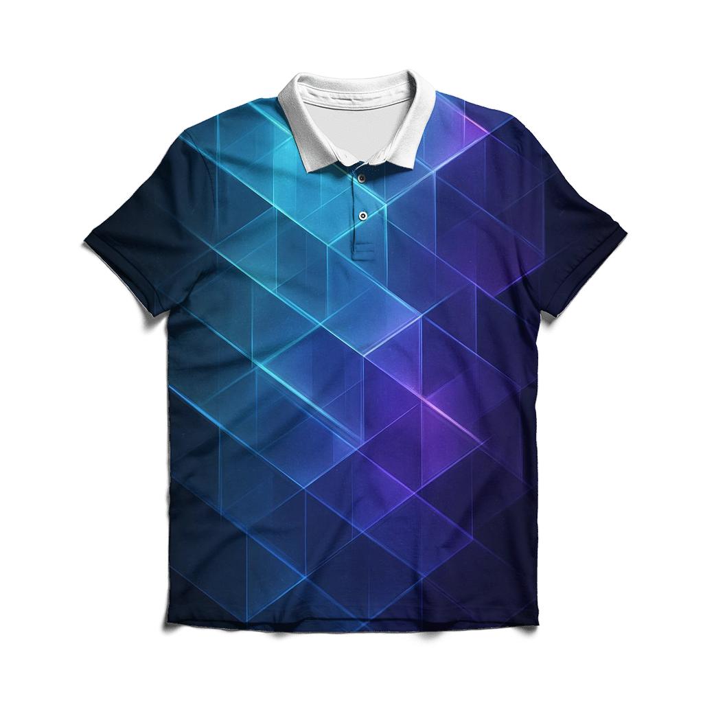 Chromatic Geometry Cascade personalized polo shirts