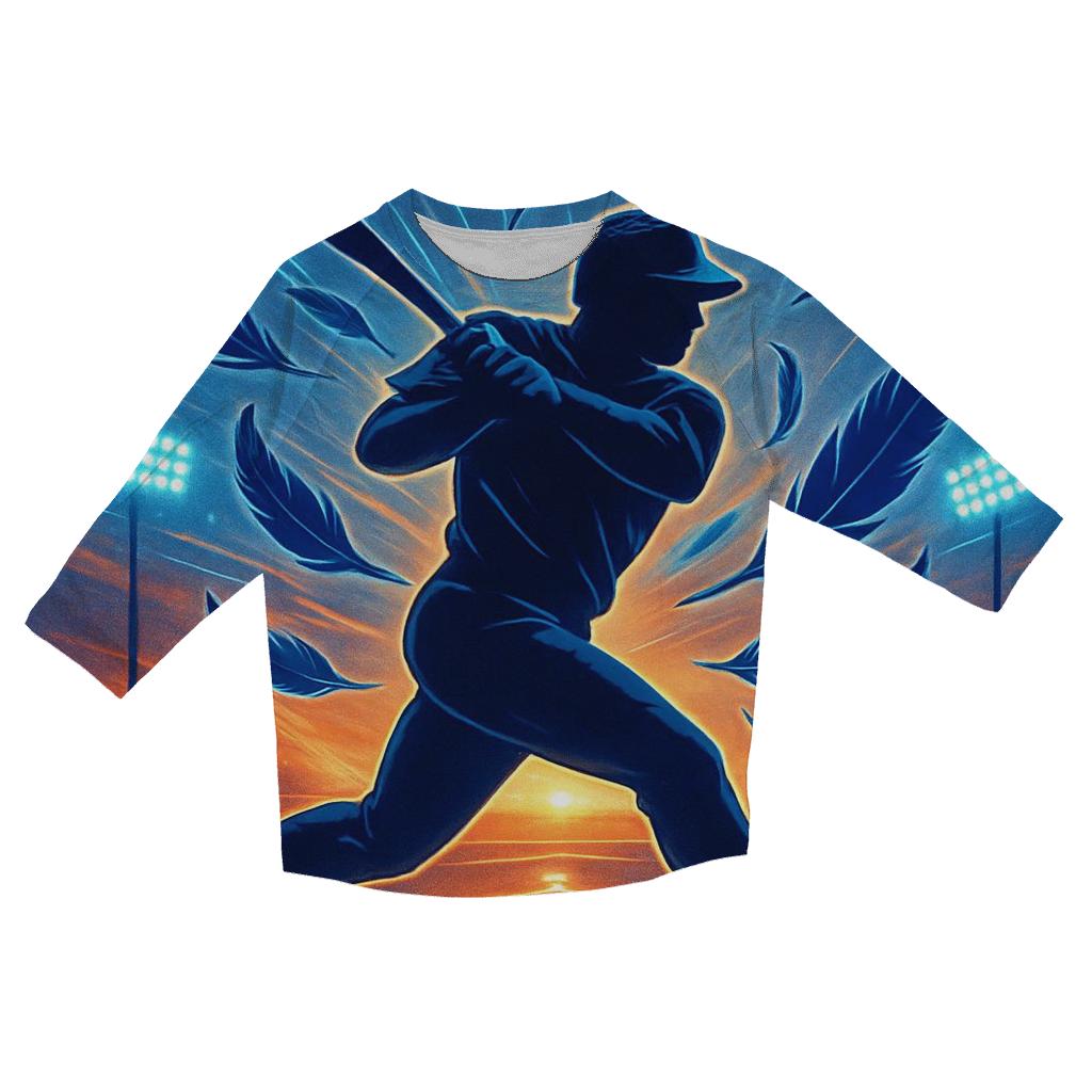 Heroic Swing With Blue Jays stylish quarter sleeve tops