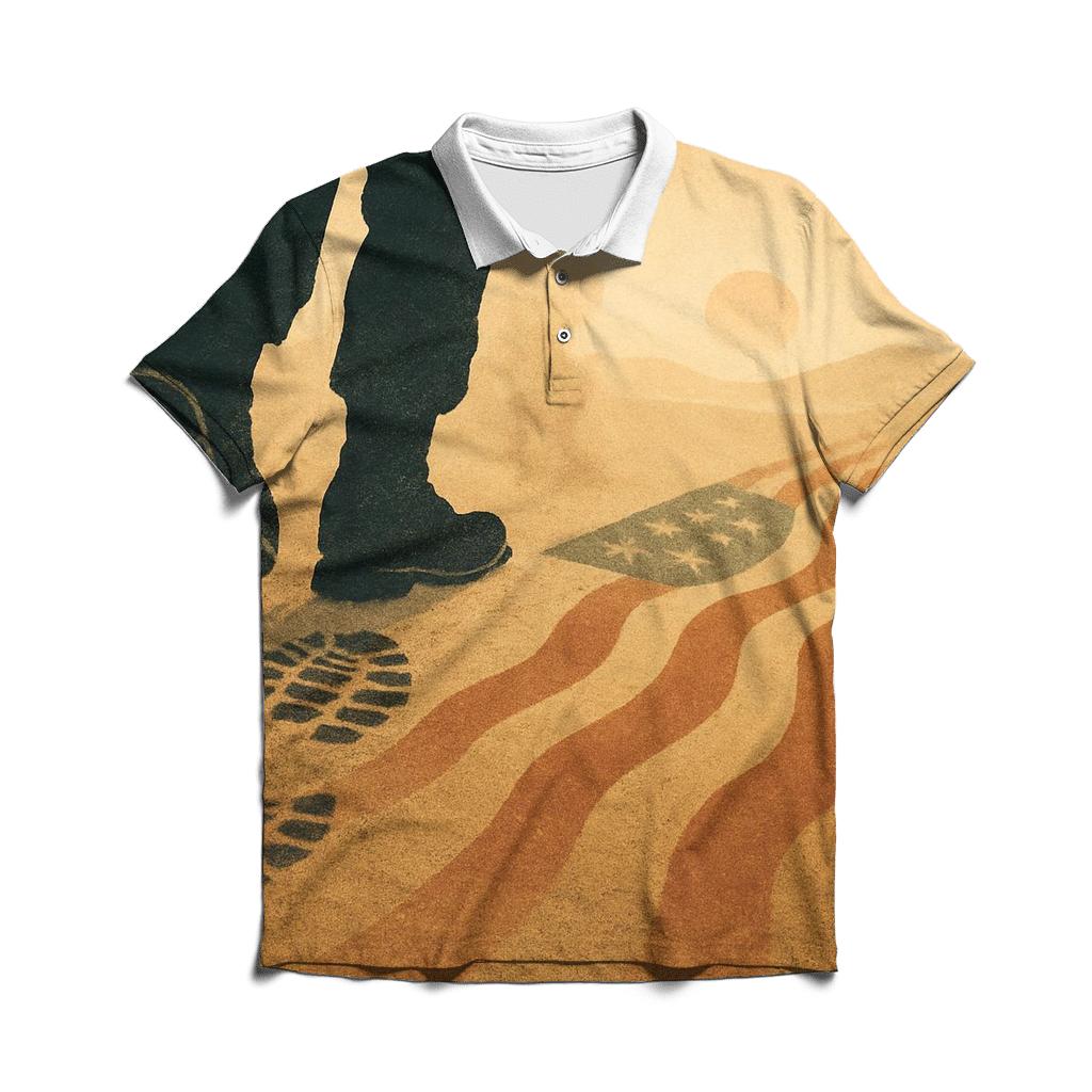 Bootprints To Freedom premium cotton polo shirts