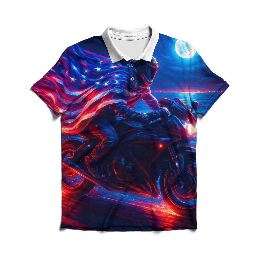 Neon Liberty Rider designer slim fit polos