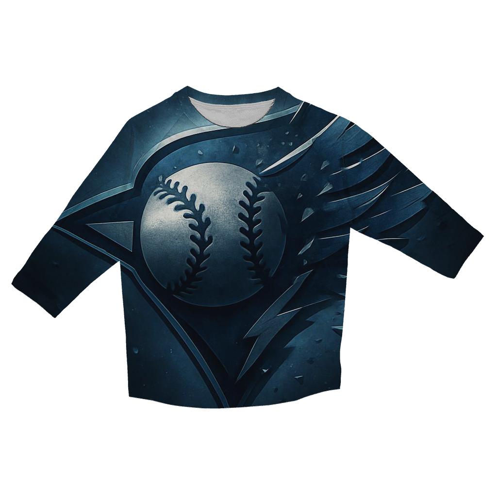 Diamond Wing Blue Jays Emblem printed three quarter sleeve shirts