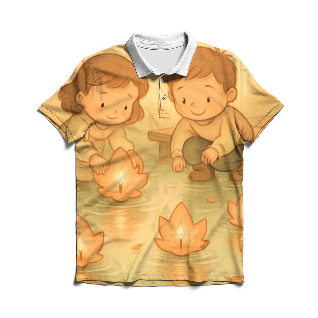 Little Lanterns Of Thanks personalized polo shirts