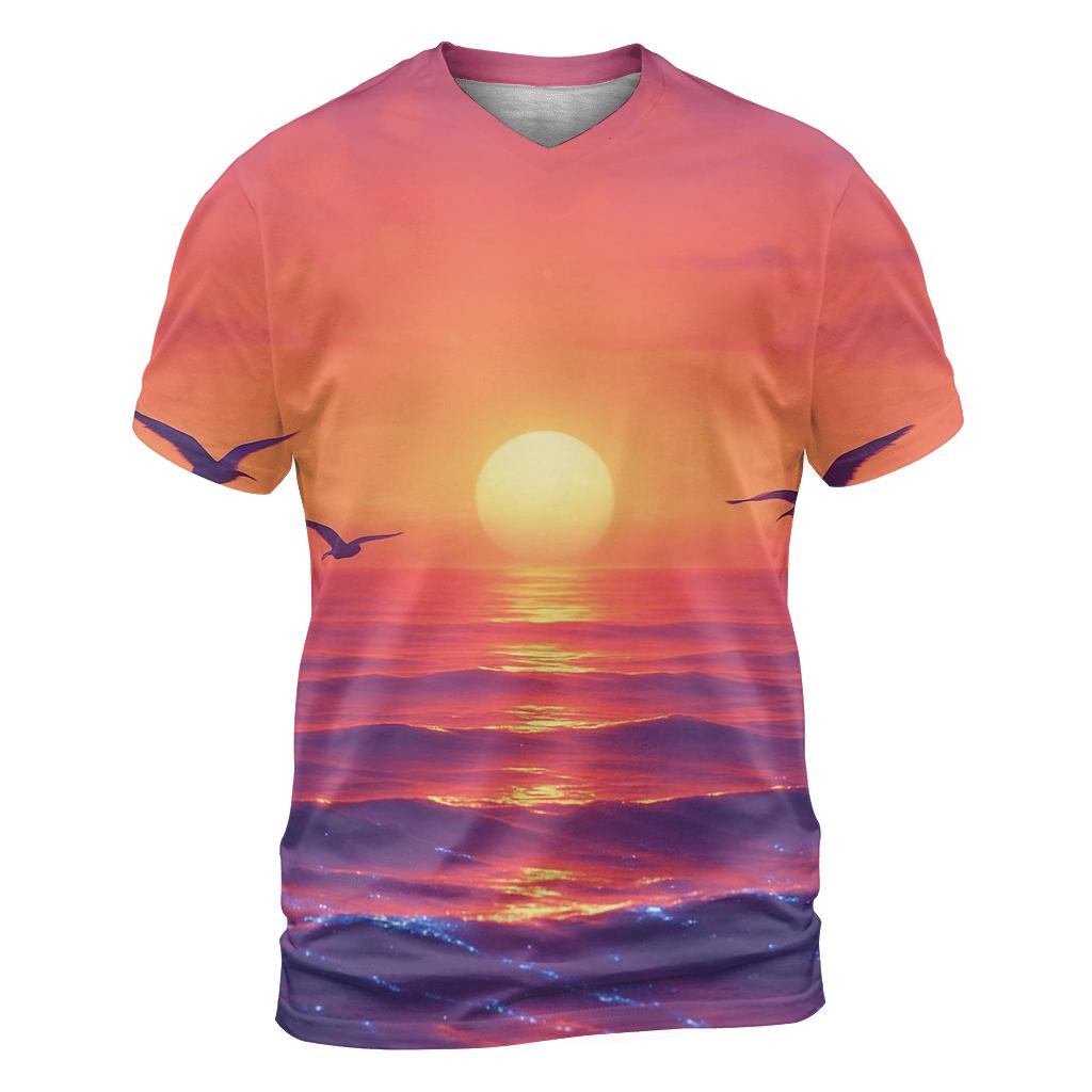 Crimson Tides Horizon unique graphic print tees