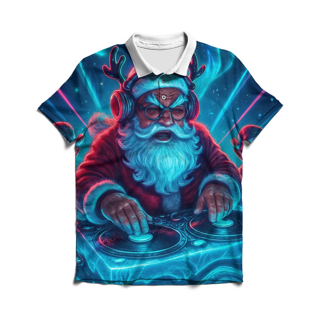 Santa Cosmic DJ casual sports polo shirts