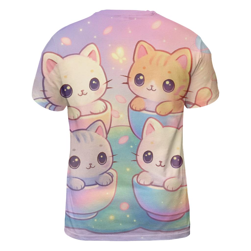Galaxy Tea Party Kittens personalized full print shirts