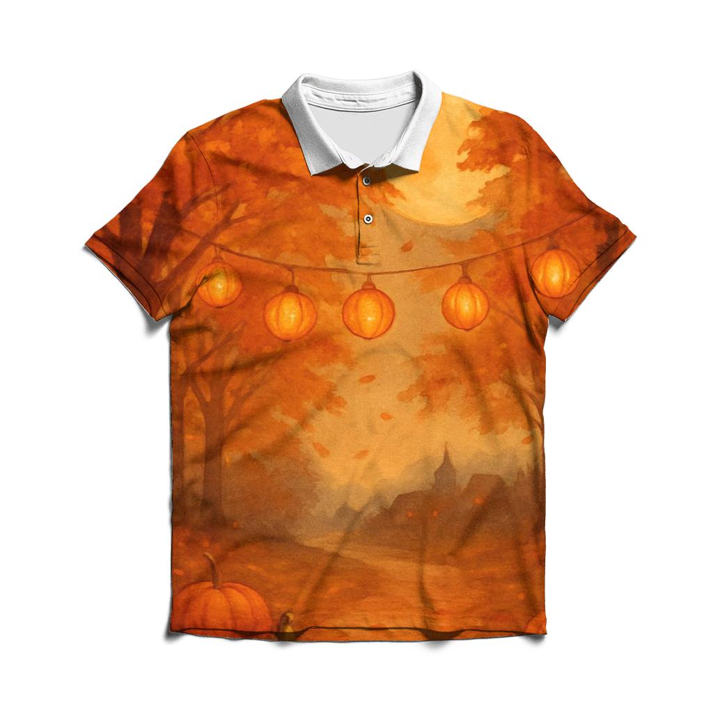 Maple Lantern Lane embroidered polo tops