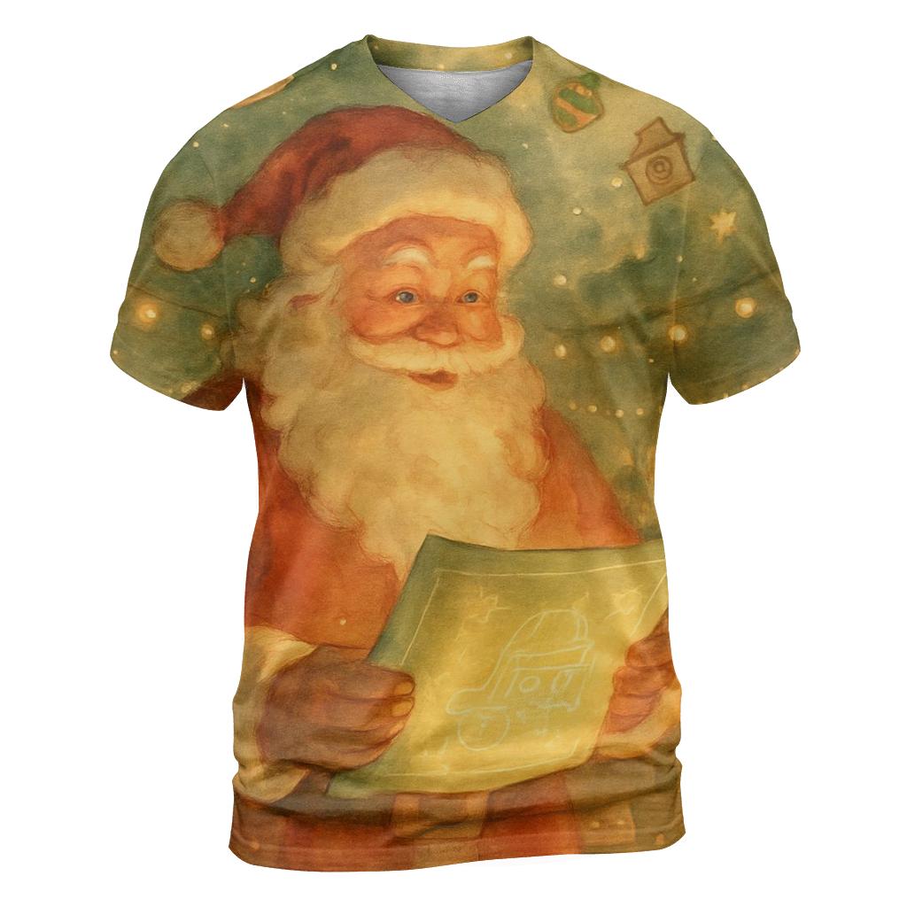 Workshop Night Shift Santa designer pattern shirts