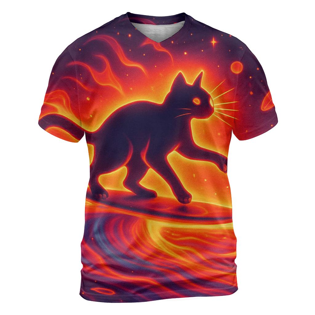 Surfing Solar Flare Cat personalized full print shirts