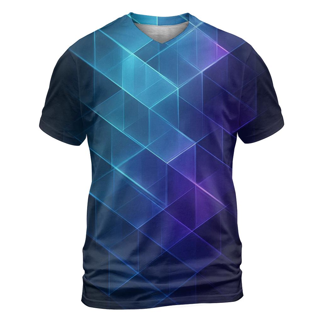 Chromatic Geometry Cascade designer pattern shirts