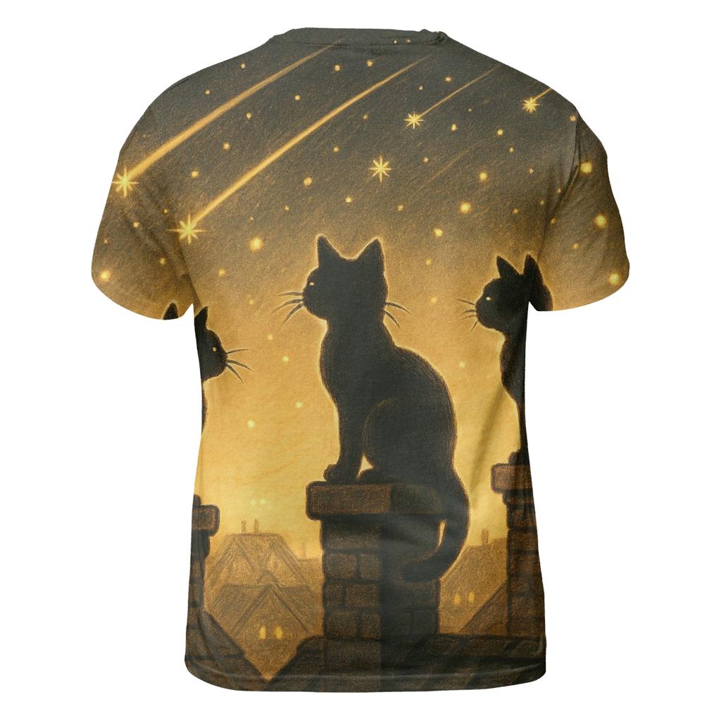 Stargazer Alley Cats artistic all-over print tops