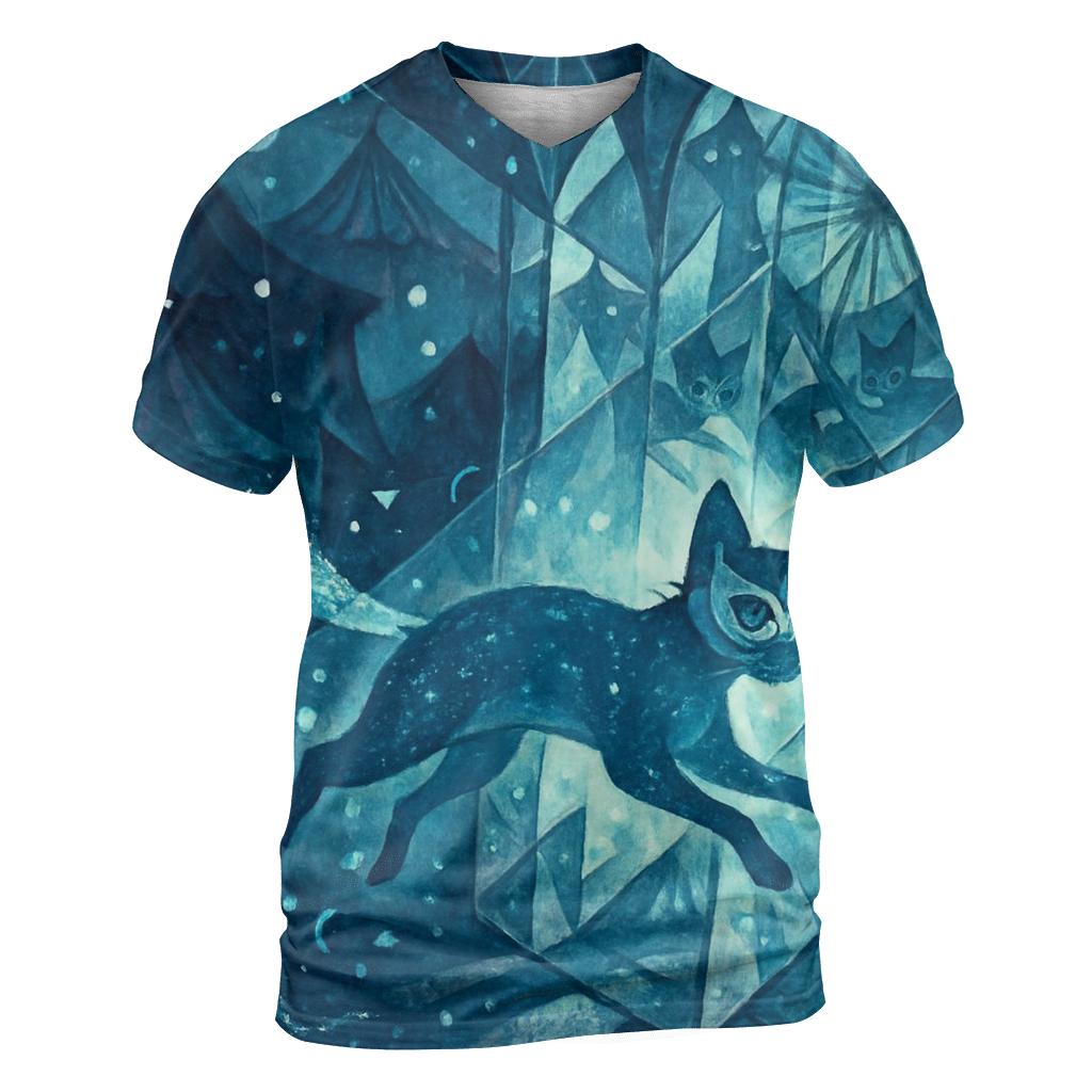 Phantom Carnival Cat creative print fashion shirts