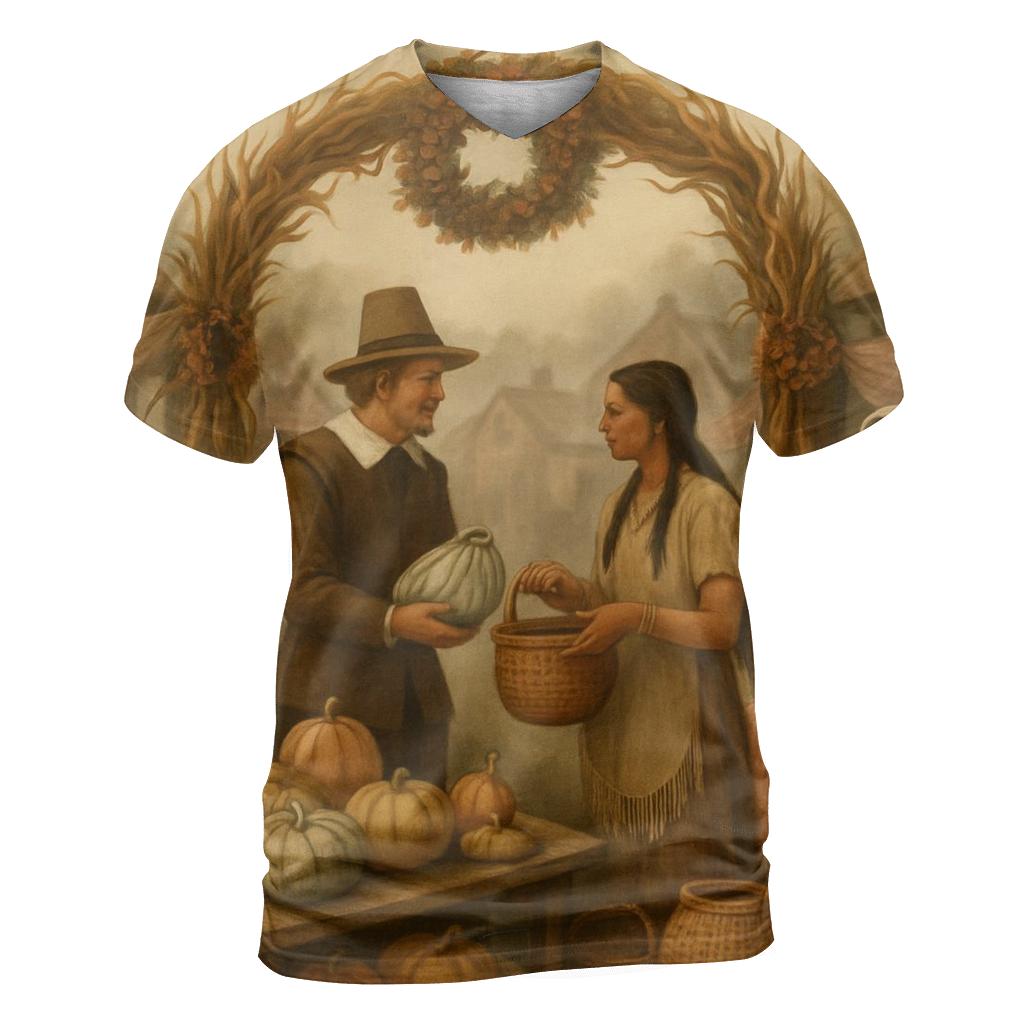 Pilgrim Morning Market statement graphic shirts