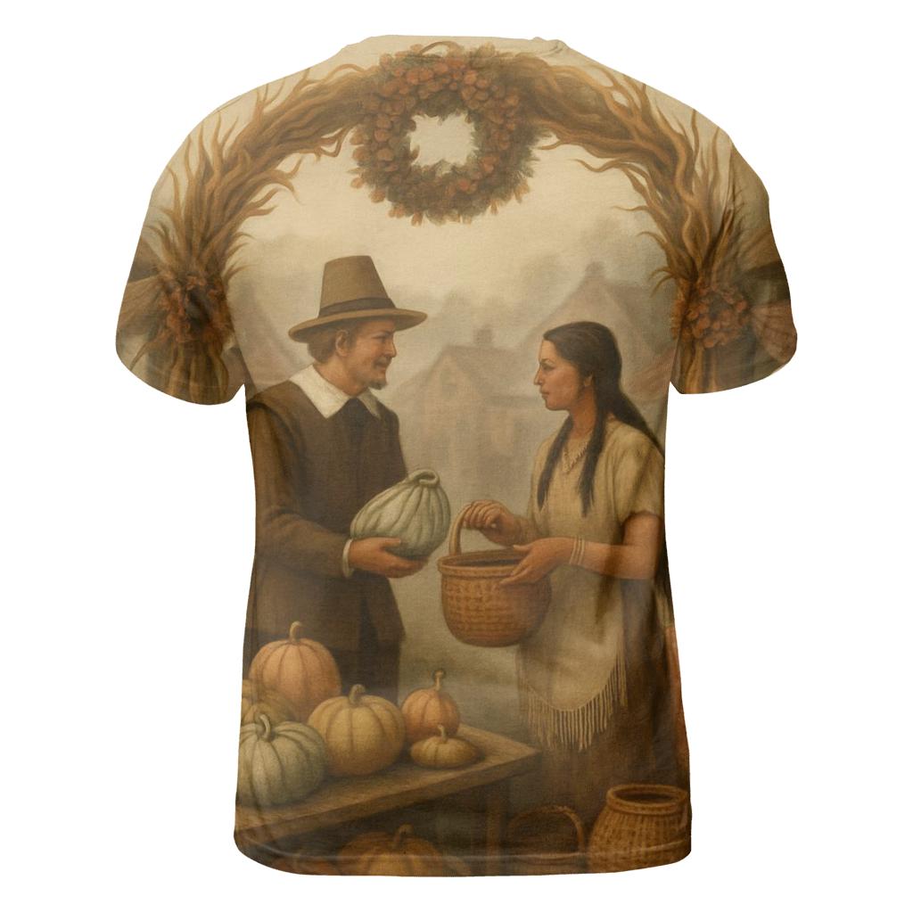 Pilgrim Morning Market statement graphic shirts