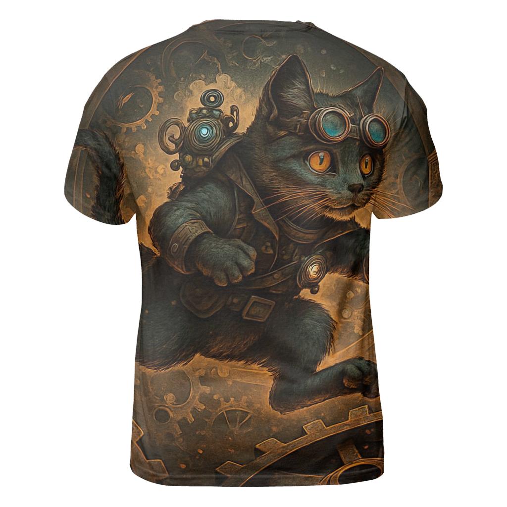 Clockwork Explorer Cat custom all-over print shirts