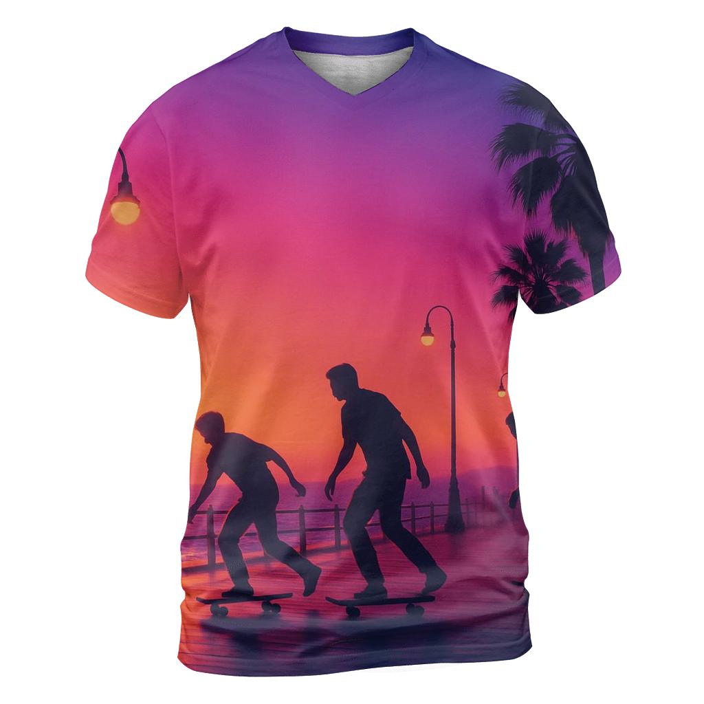 Crimson Arcade Sundown designer pattern shirts