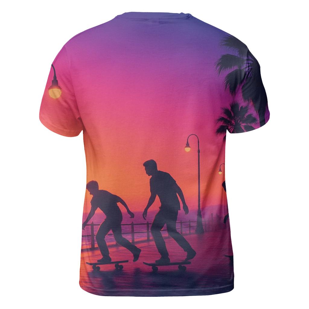 Crimson Arcade Sundown designer pattern shirts