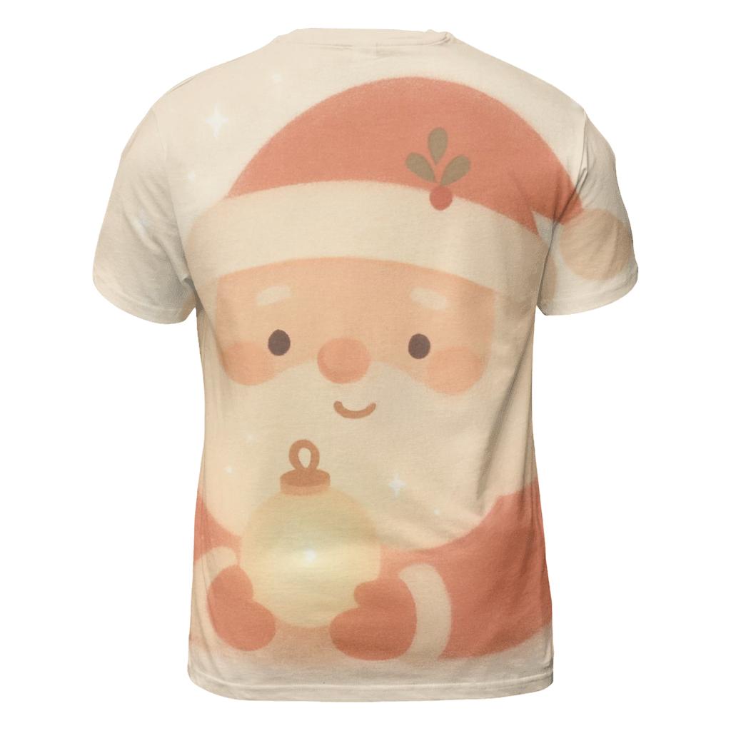 Minimal Cozy Santa Portrait artistic all-over print tops