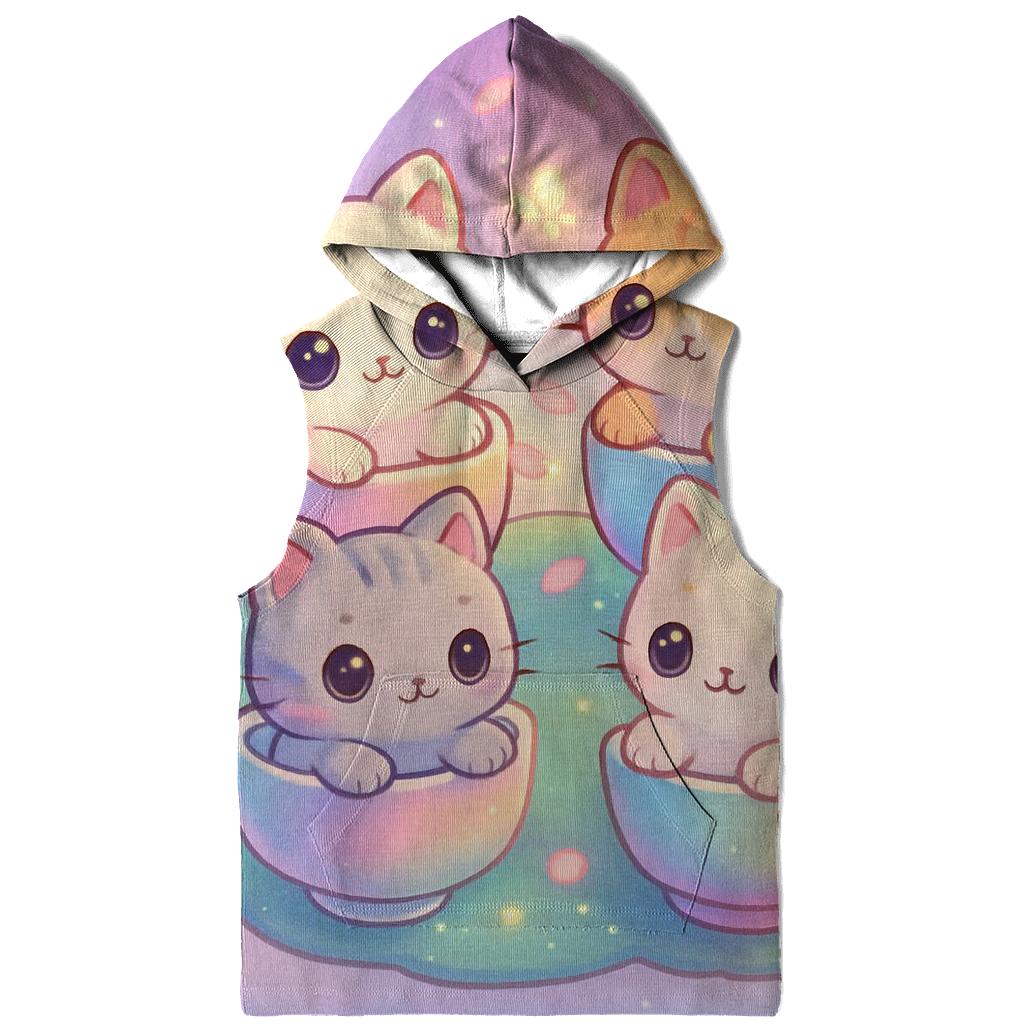 Galaxy Tea Party Kittens premium hoodies