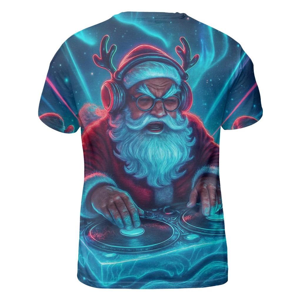 Santa Cosmic DJ creative print fashion shirts