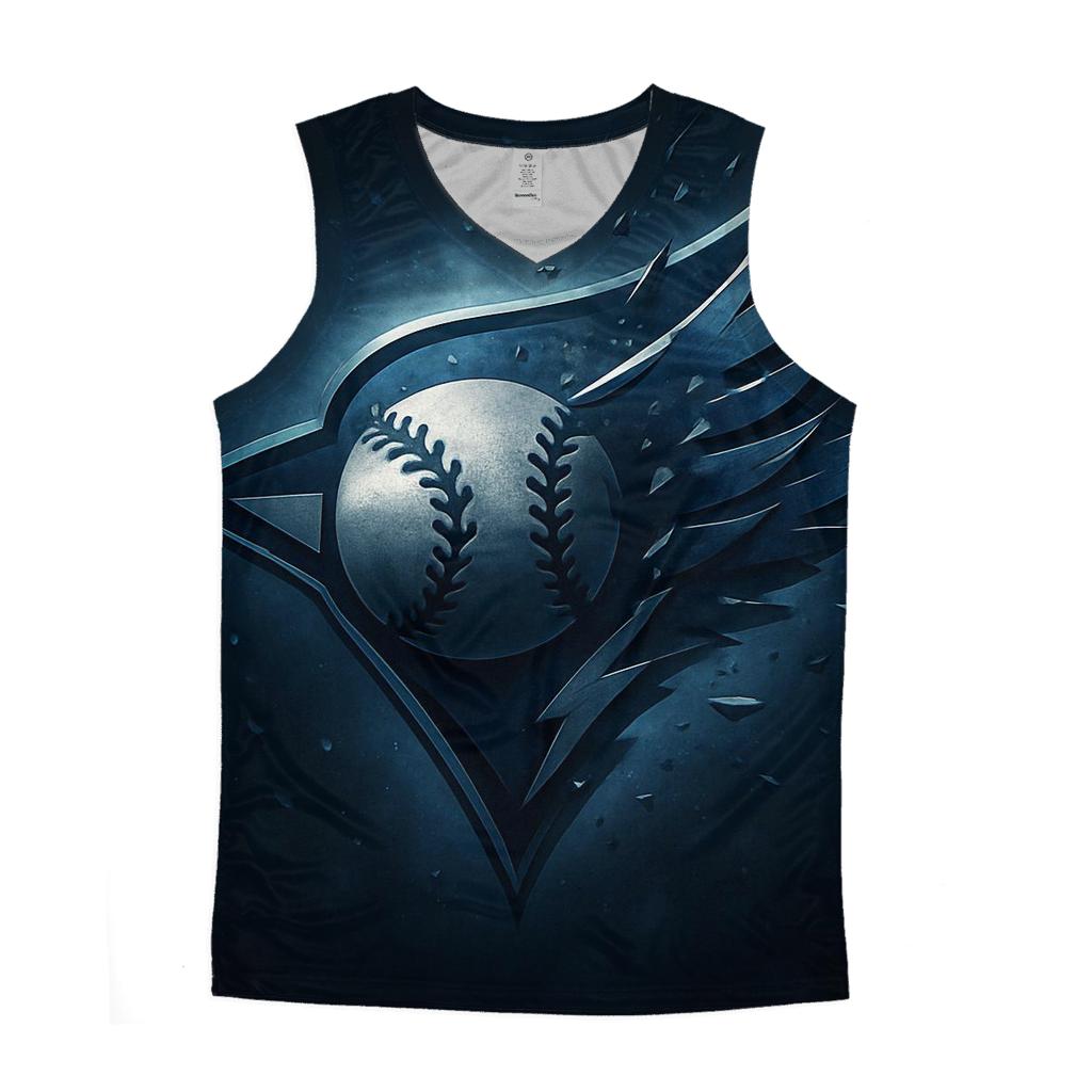 Diamond Wing Blue Jays Emblem sports performance tank tops