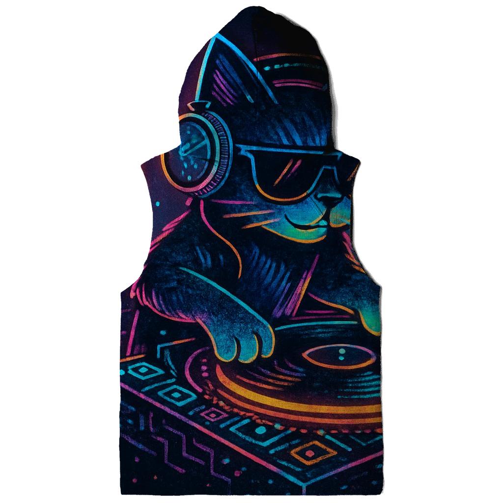 Retro Arcade DJ Cat hoodie designs