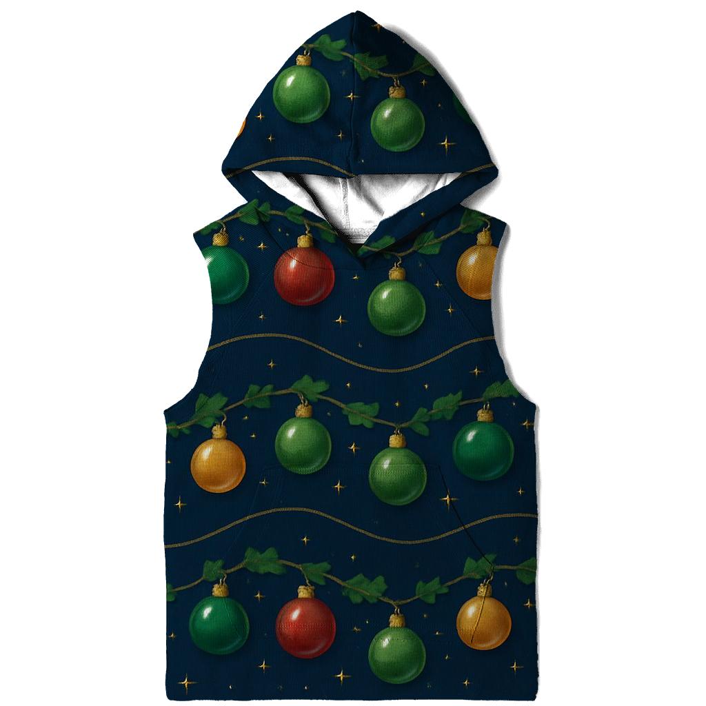 Ornament Wave On Navy Blue Background embroidered hoodies