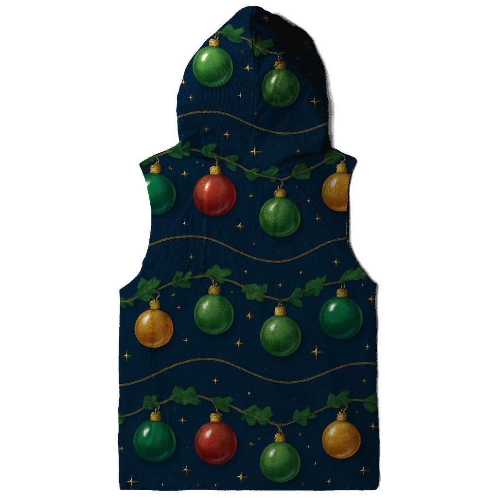 Ornament Wave On Navy Blue Background embroidered hoodies