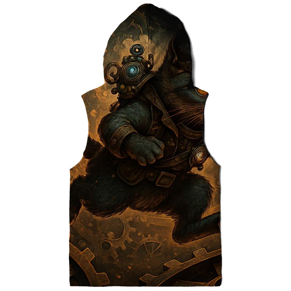 Clockwork Explorer Cat graphic hoodies