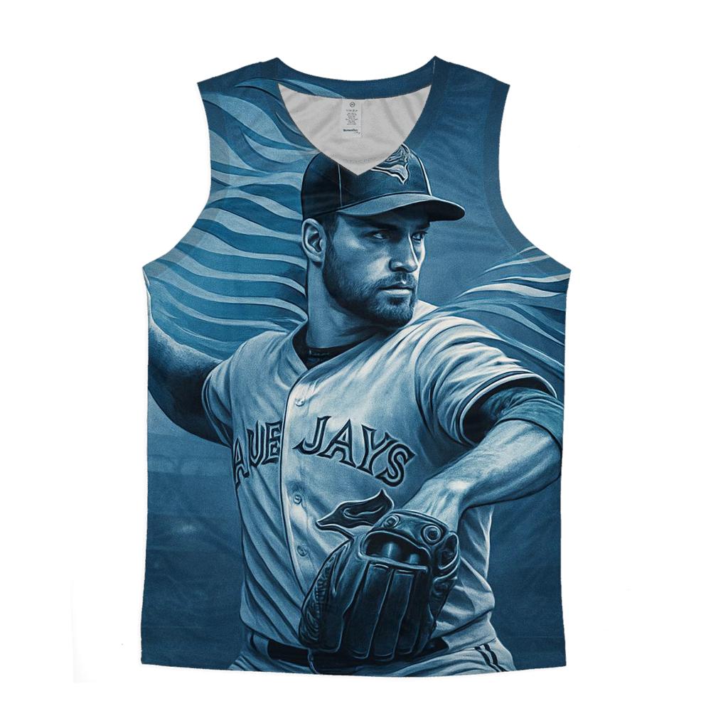 Blue Jays Echo Of The Pitch graphic print tank tops