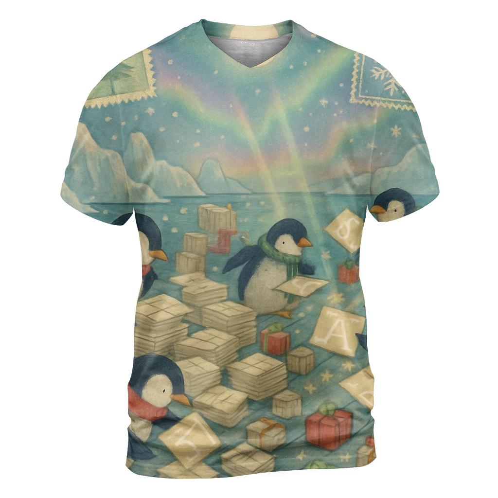 Penguin Post Office Rush designer pattern shirts